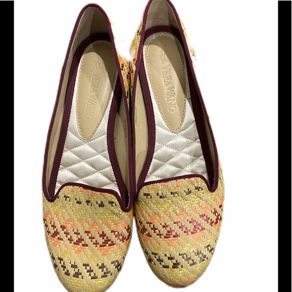 Vera Wang Raffia Round-Toe Woven Loafers - Picture 2 of 7